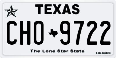 TX license plate CHO9722