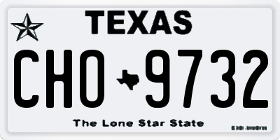 TX license plate CHO9732