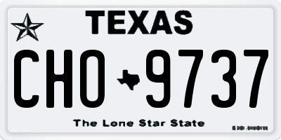 TX license plate CHO9737