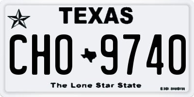 TX license plate CHO9740