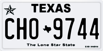 TX license plate CHO9744