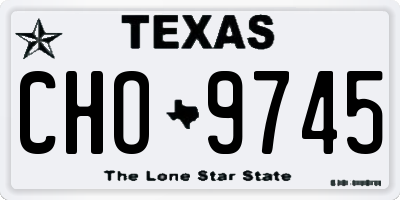 TX license plate CHO9745