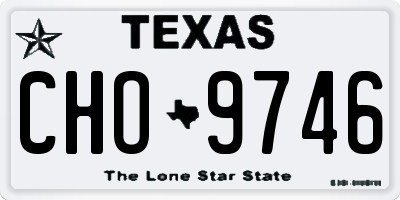 TX license plate CHO9746