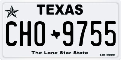 TX license plate CHO9755