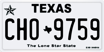 TX license plate CHO9759