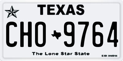 TX license plate CHO9764
