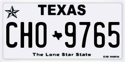 TX license plate CHO9765