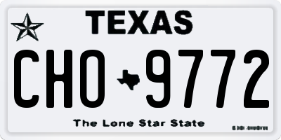 TX license plate CHO9772