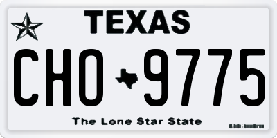 TX license plate CHO9775