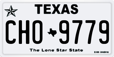 TX license plate CHO9779