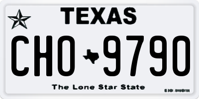 TX license plate CHO9790