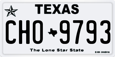 TX license plate CHO9793