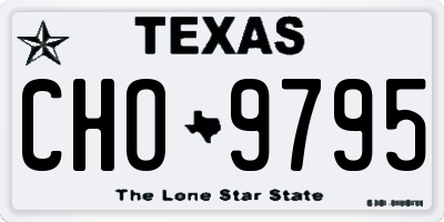 TX license plate CHO9795