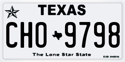 TX license plate CHO9798