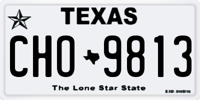 TX license plate CHO9813