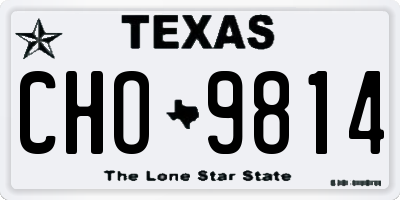 TX license plate CHO9814