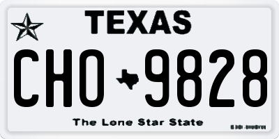 TX license plate CHO9828