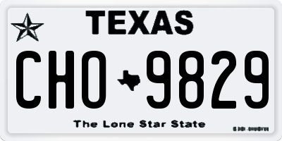 TX license plate CHO9829