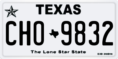 TX license plate CHO9832