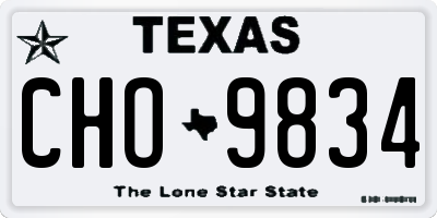 TX license plate CHO9834