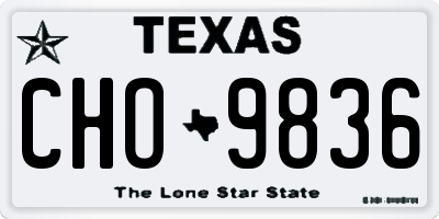 TX license plate CHO9836