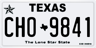TX license plate CHO9841