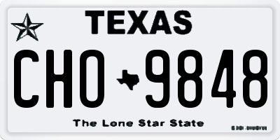 TX license plate CHO9848