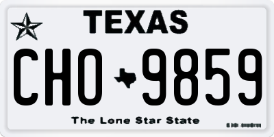 TX license plate CHO9859