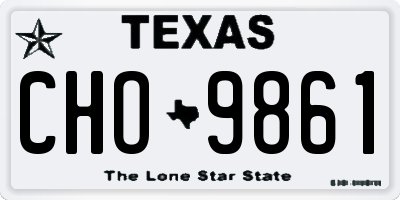TX license plate CHO9861