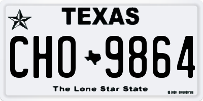 TX license plate CHO9864