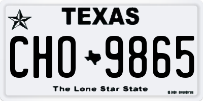 TX license plate CHO9865