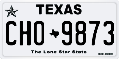 TX license plate CHO9873