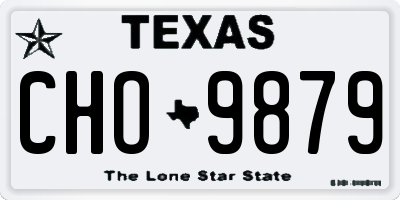 TX license plate CHO9879