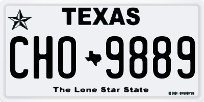 TX license plate CHO9889