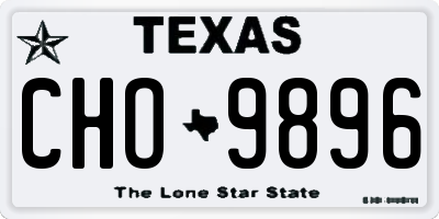 TX license plate CHO9896