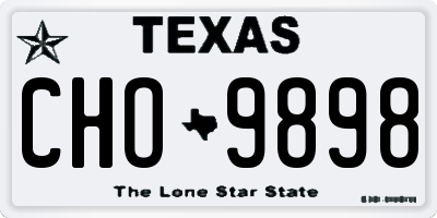 TX license plate CHO9898