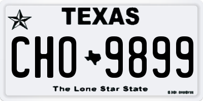 TX license plate CHO9899