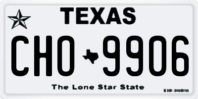 TX license plate CHO9906