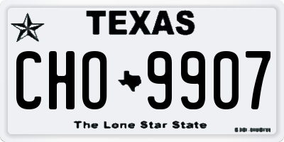 TX license plate CHO9907