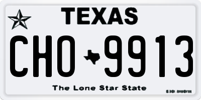 TX license plate CHO9913