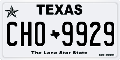 TX license plate CHO9929