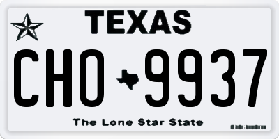 TX license plate CHO9937