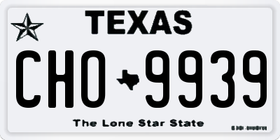 TX license plate CHO9939