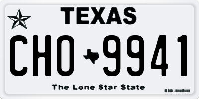 TX license plate CHO9941