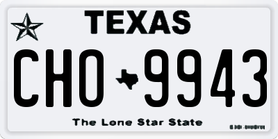 TX license plate CHO9943