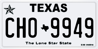TX license plate CHO9949