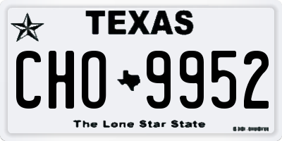 TX license plate CHO9952