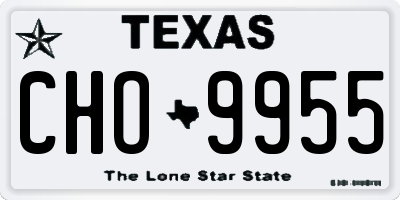 TX license plate CHO9955