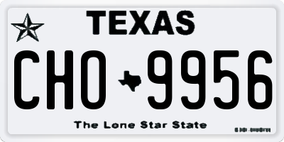 TX license plate CHO9956