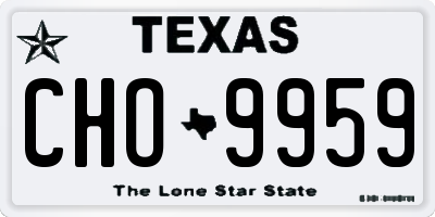TX license plate CHO9959